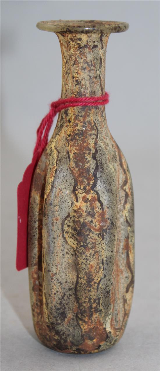 A Roman glass unguentarium, Syria 1st / 2nd century AD, 11.5cm